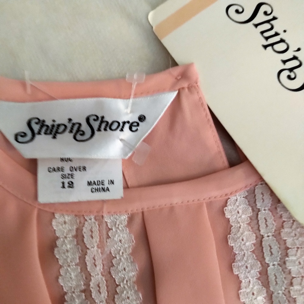 Beautiful Vintage Blouse Ship'n Shore NWT 12 - Picture 3 of 5